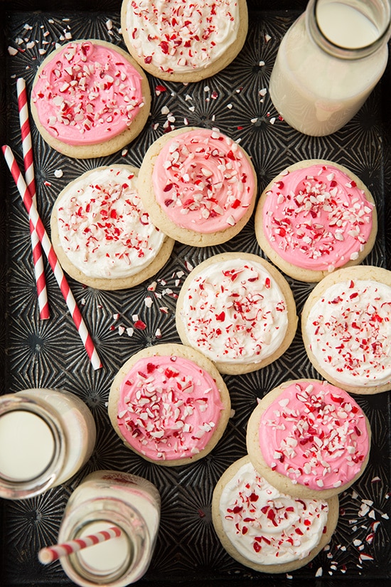 Peppermint Sugar Cookies with Cream Cheese Frosting | Easy Cooking Zone