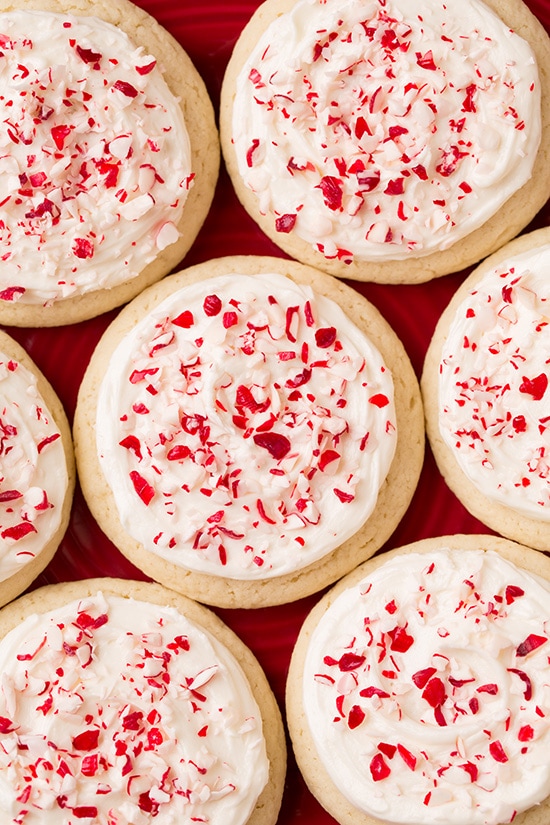 Peppermint Sugar Cookies with Cream Cheese Frosting | Easy Cooking Zone