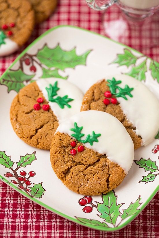 White Chocolate Dipped Ginger Cookies | Easy Cooking Zone