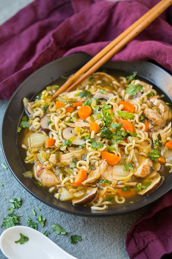 Asian Chicken Noodle Soup | Easy Cooking Zone