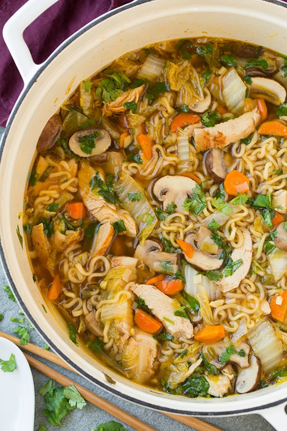 Asian Chicken Noodle Soup | Easy Cooking Zone