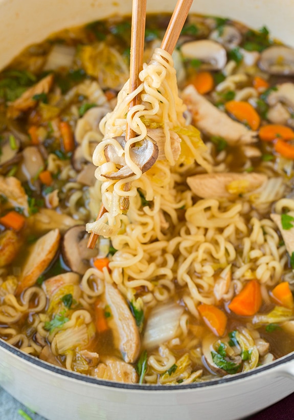 Asian Chicken Noodle Soup | Easy Cooking Zone