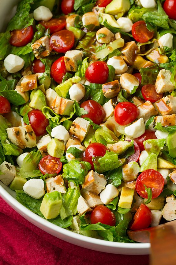 Caprese Chicken and Avocado Chopped Salad | Easy Cooking Zone