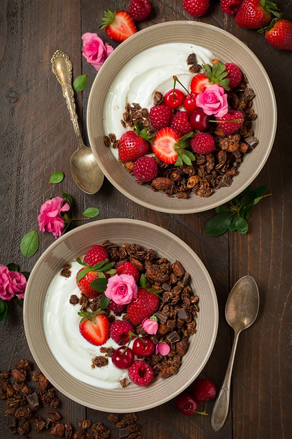 Chocolate Almond Granola | Easy Cooking Zone