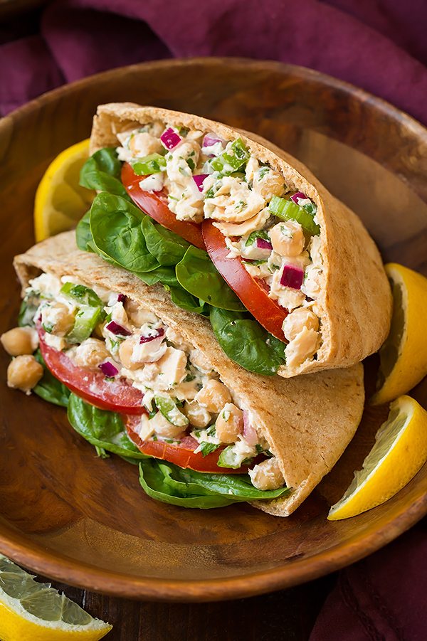 Tuna and Chickpea Pita Sandwiches | Easy Cooking Zone