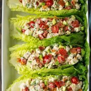 BLTA Chicken Salad Lettuce Wraps | Easy Cooking Zone