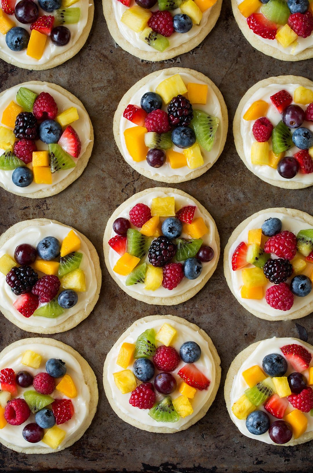 Sugar Cookie Fruit Pizzas