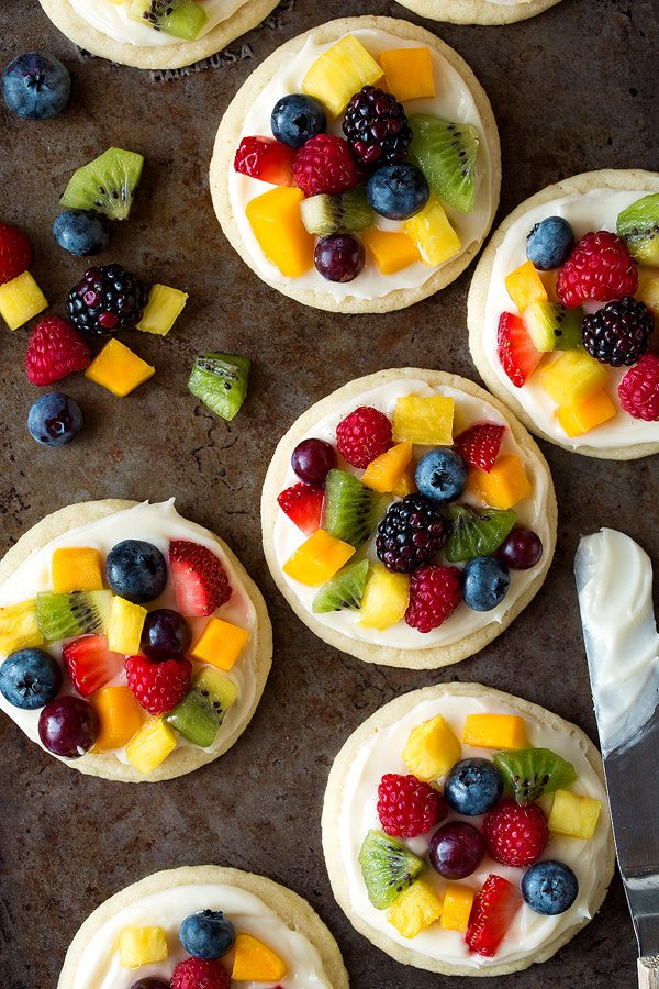 Sugar Cookie Fruit Pizzas