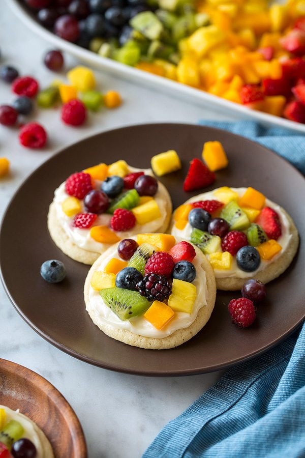 Sugar Cookie Fruit Pizzas