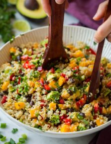 Mango Black Bean and Avocado Quinoa Salad