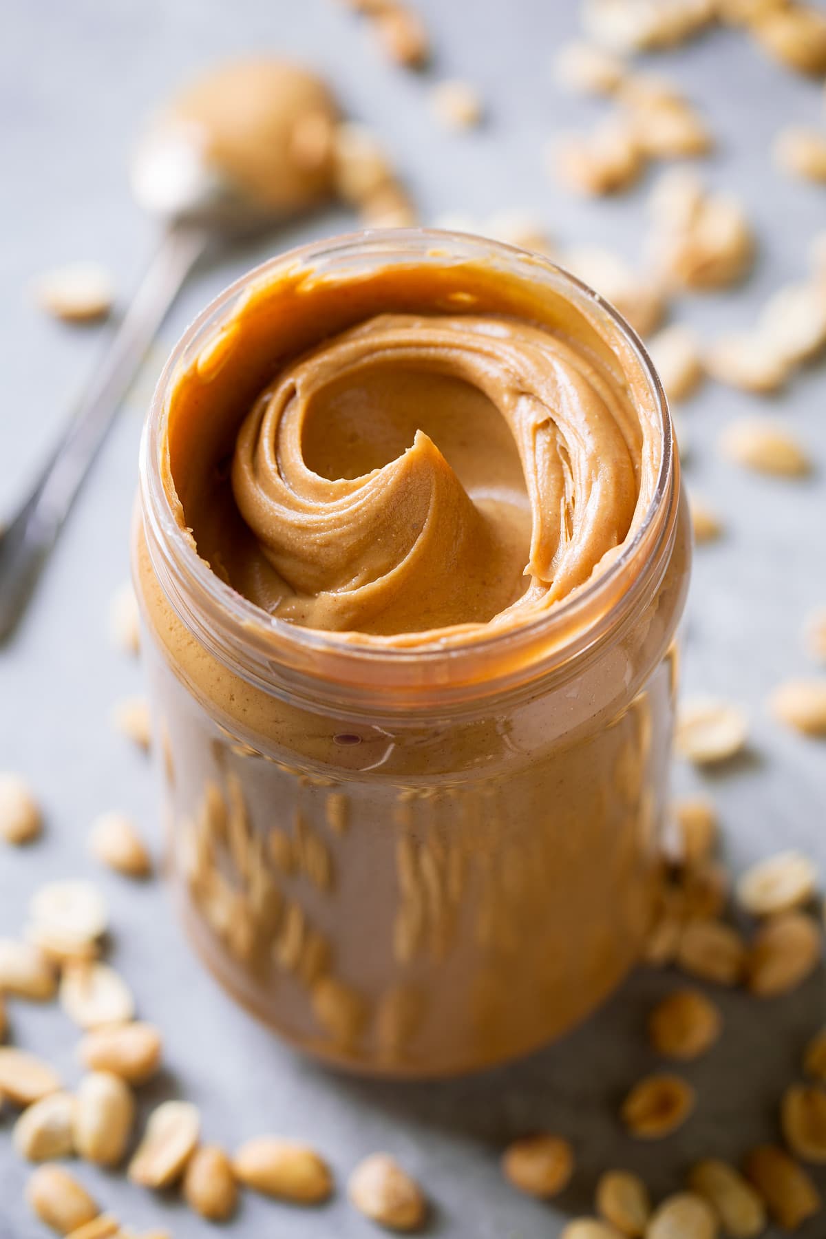 Image of creamy peanut butter in jar