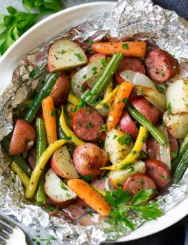 Sausage and Veggie Foil Packs