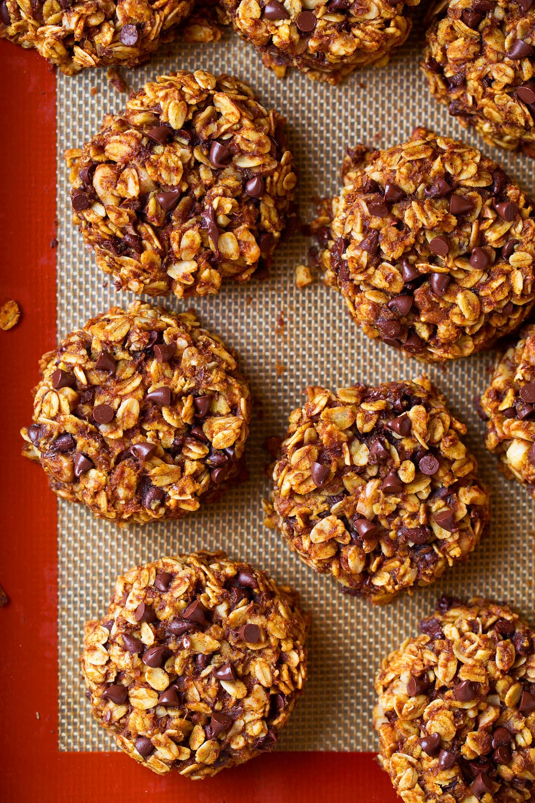 Pumpkin Oat Chocolate Chip Breakfast Cookies