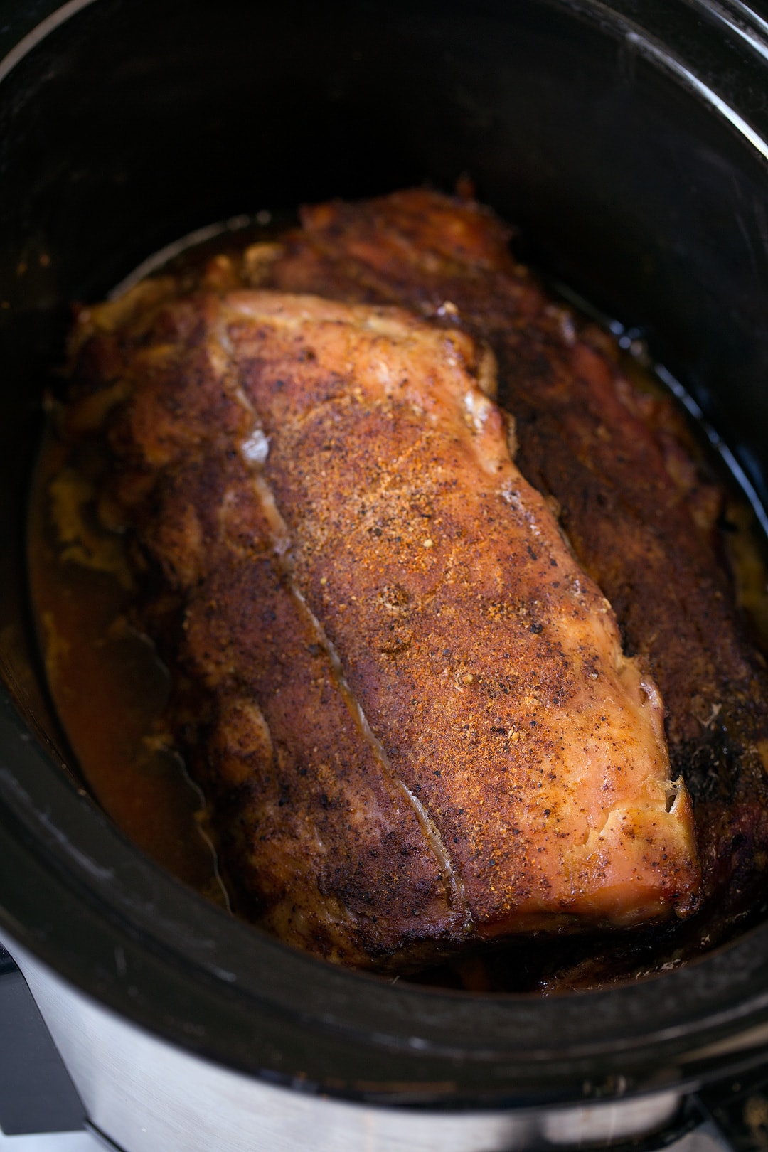 Slow Cooker Ribs in bowl of a slow cooker