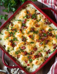 White Cheddar Cauliflower Gratin