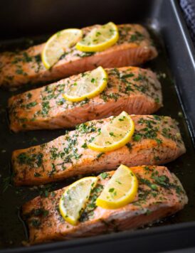 Salmon Roasted in Butter