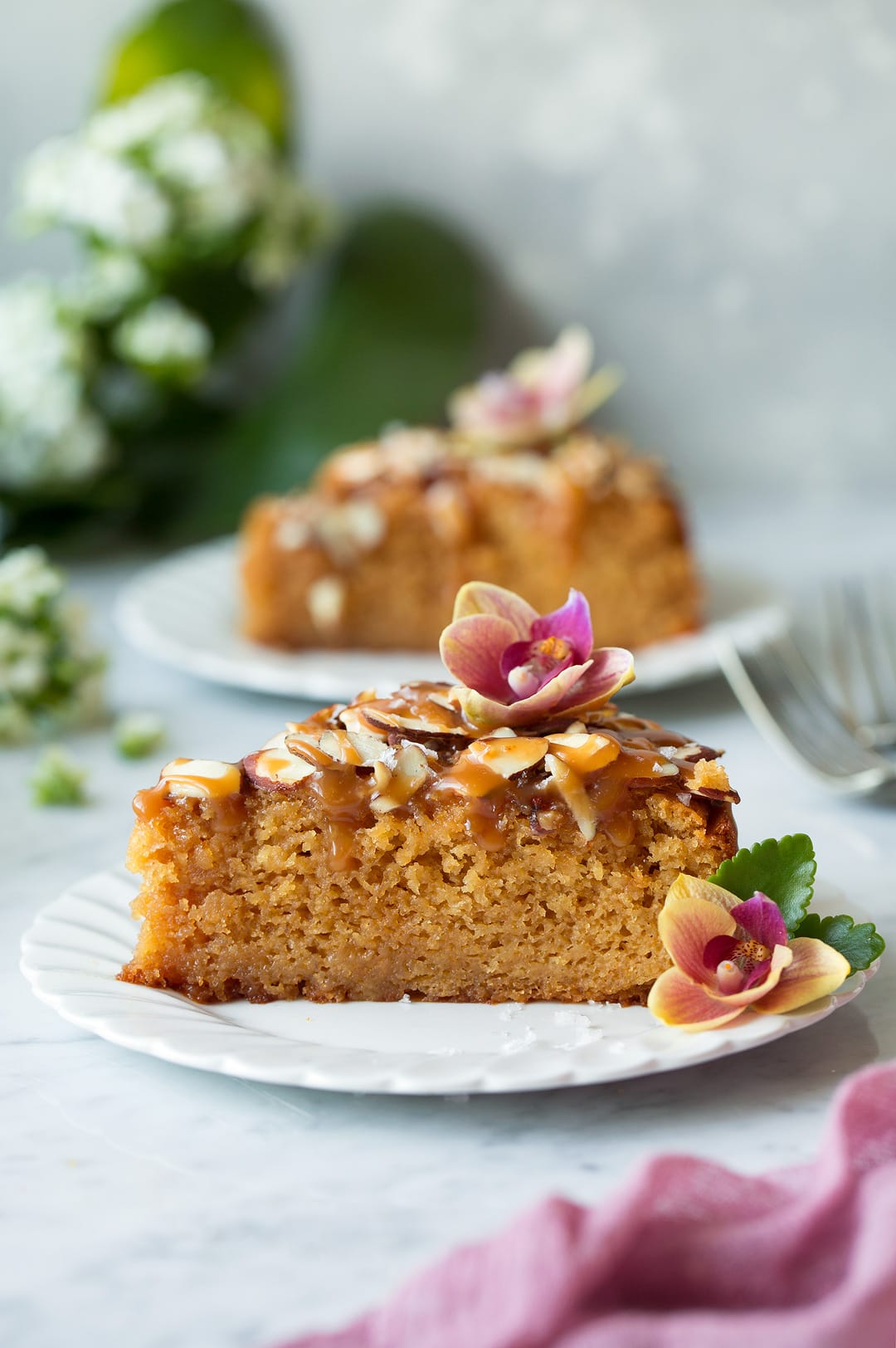 Caramel Soaked Almond Cake