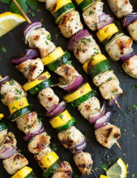 Lemon Pepper Chicken Kebabs