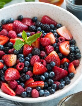 Honey Balsamic Berry Fruit Salad