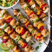 chicken fajita kebabs