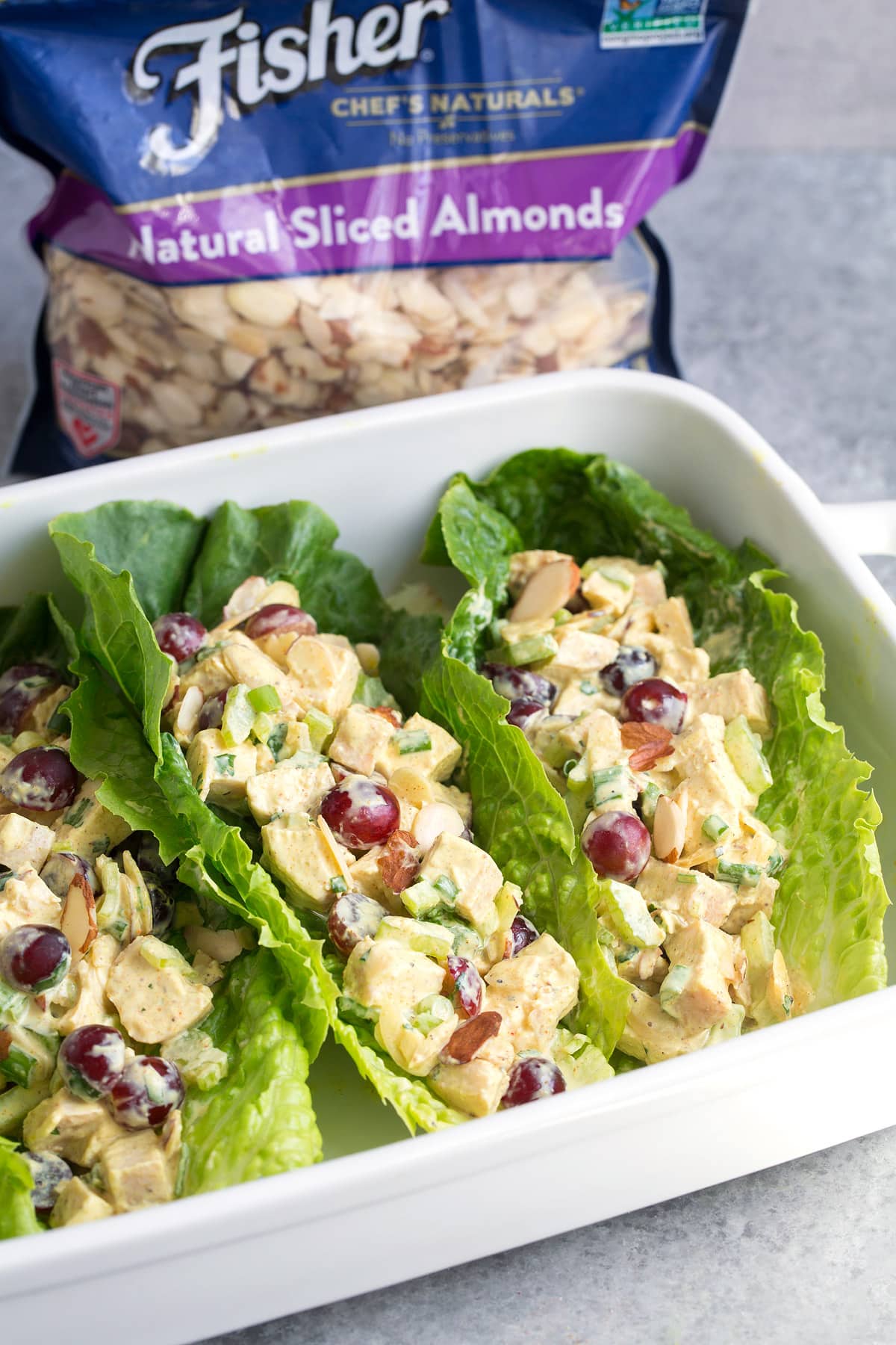 Curry Chicken Salad in lettuce boats