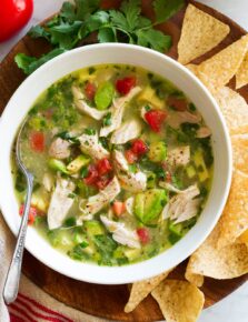 Chicken Soup with Avocado