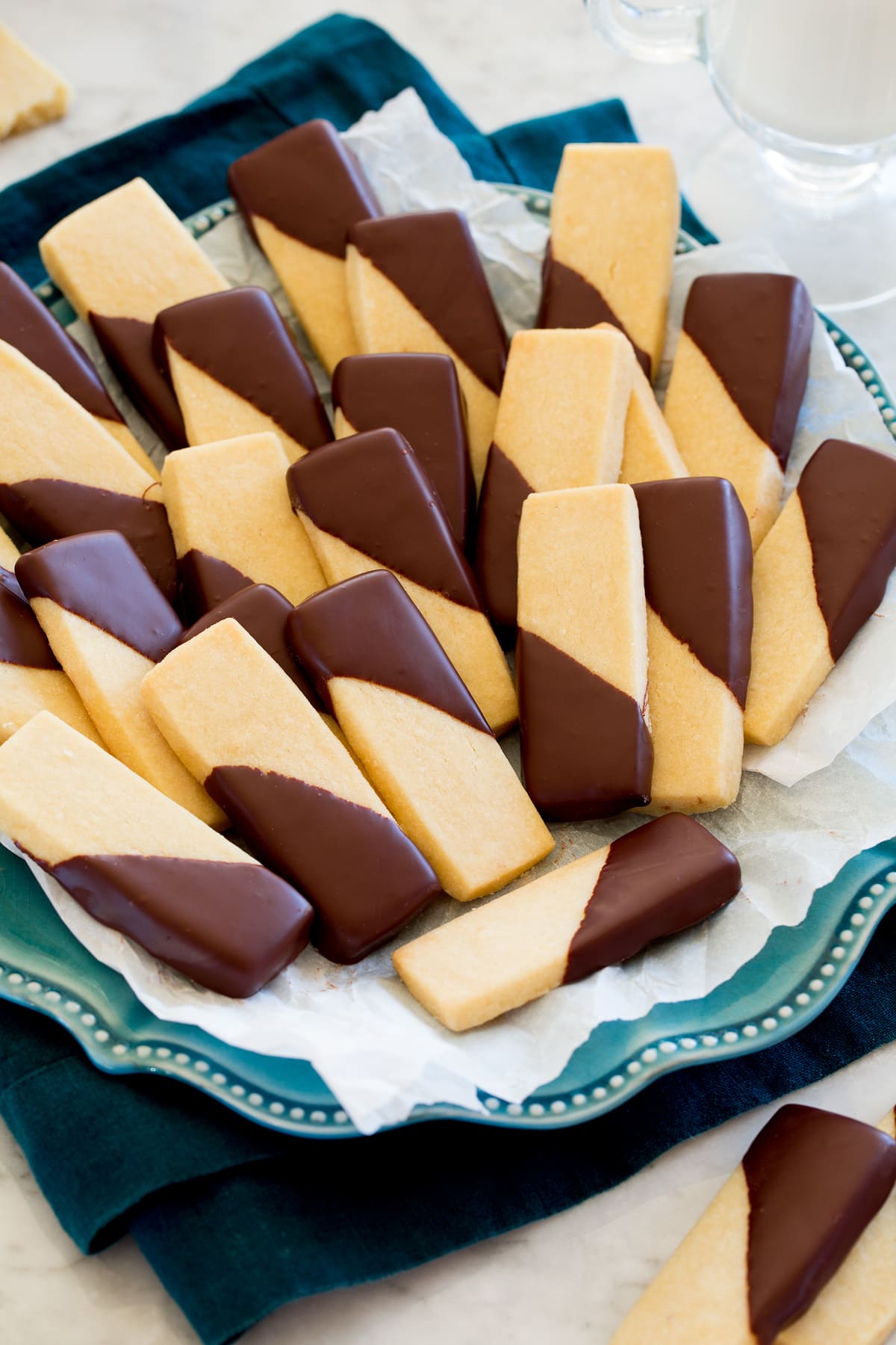 Chocolate dipped Shortbread Cookies