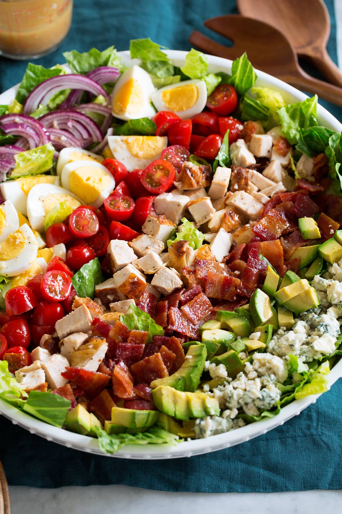 Close up photo of cobb salad.