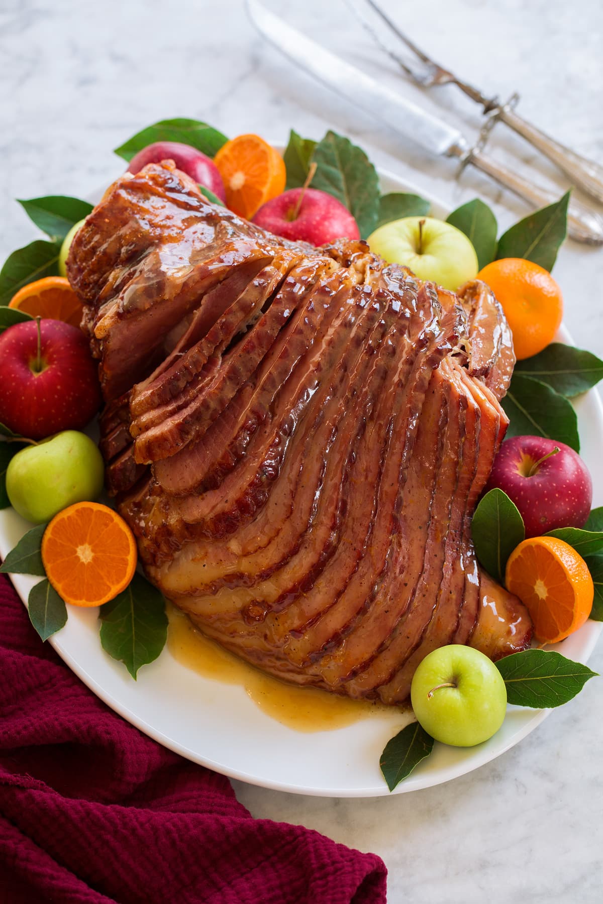 Crockpot Ham with an apple maple