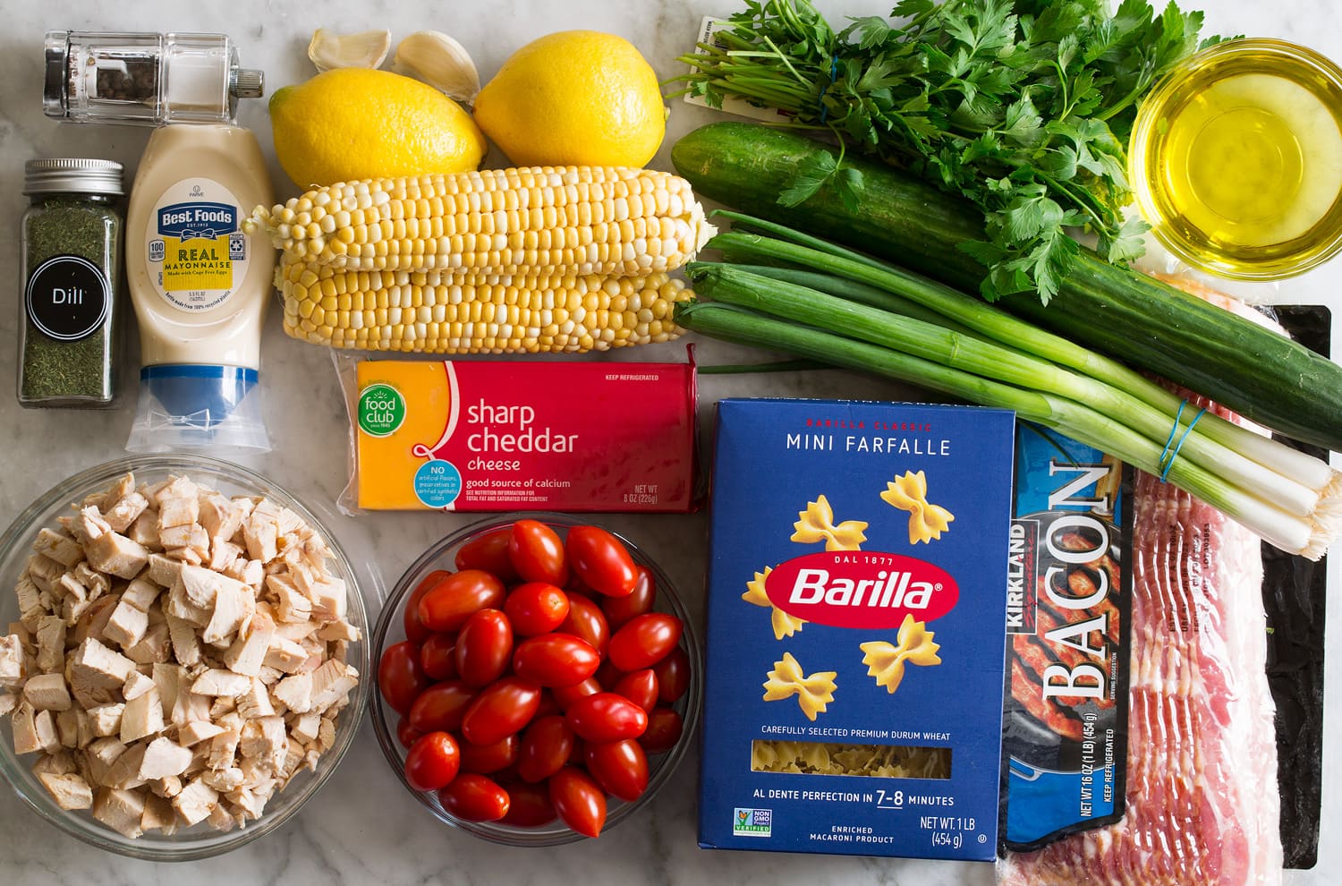 Chicken Pasta Salad Ingredients