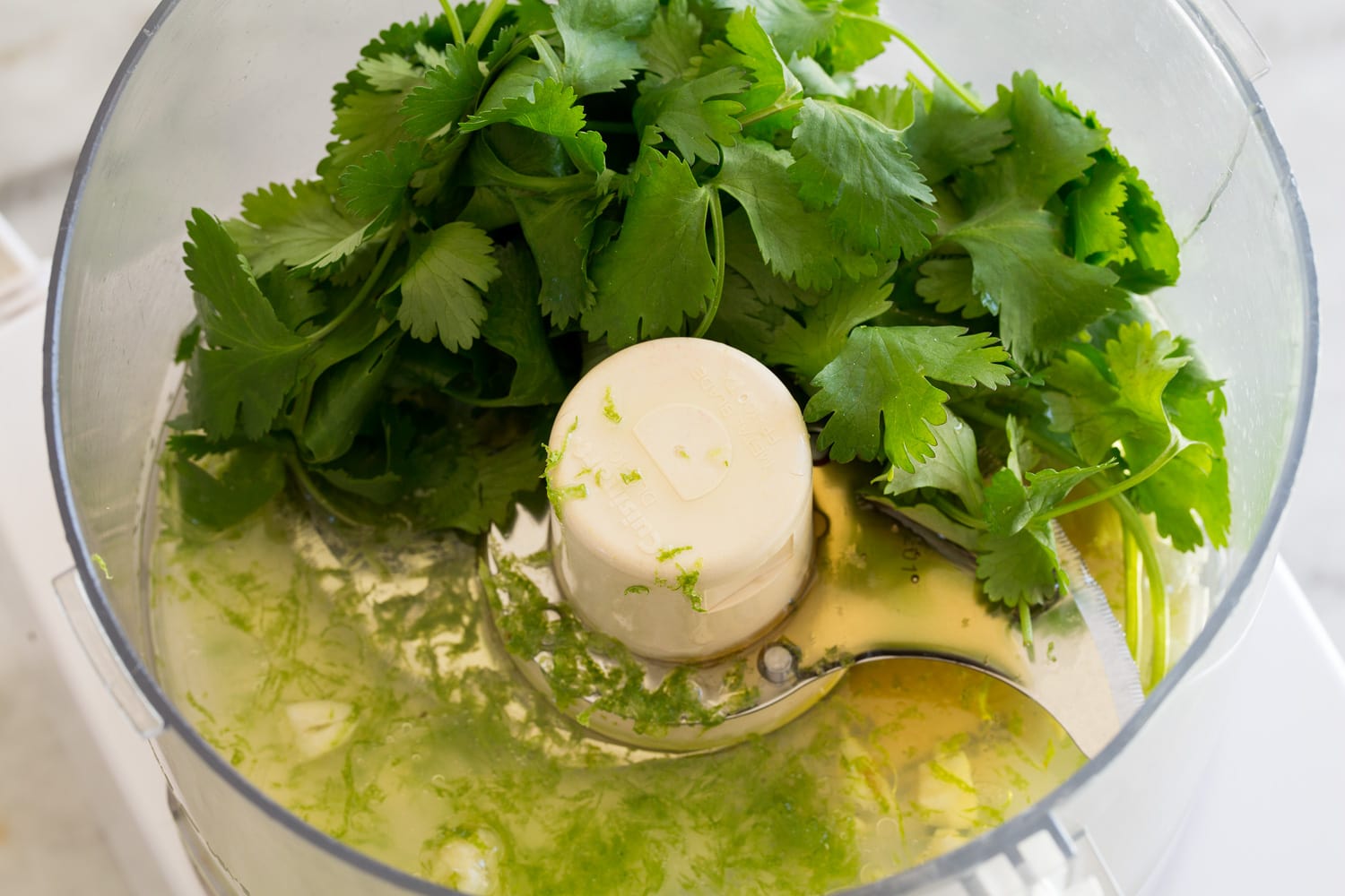 Cilantro lime dressing before blending.